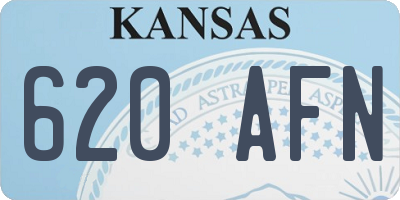 KS license plate 620AFN