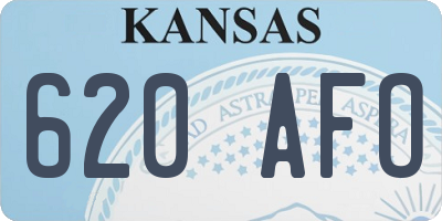KS license plate 620AFO