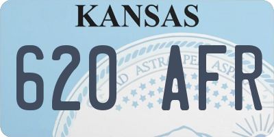 KS license plate 620AFR