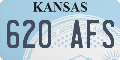 KS license plate 620AFS