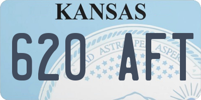 KS license plate 620AFT