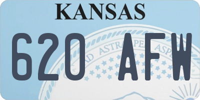 KS license plate 620AFW