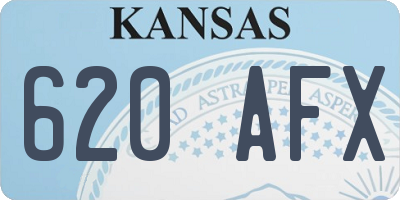 KS license plate 620AFX