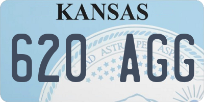 KS license plate 620AGG