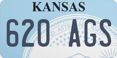 KS license plate 620AGS