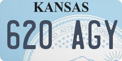 KS license plate 620AGY