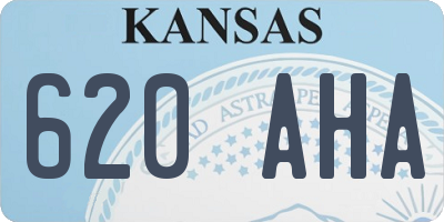 KS license plate 620AHA