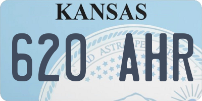KS license plate 620AHR