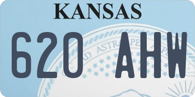 KS license plate 620AHW