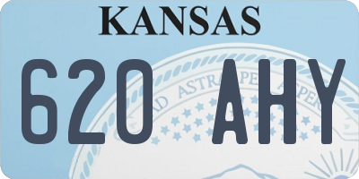 KS license plate 620AHY