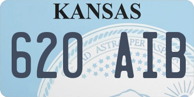 KS license plate 620AIB