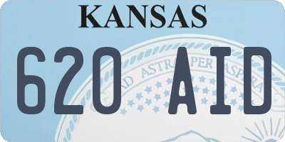 KS license plate 620AID
