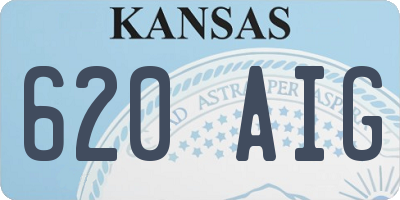 KS license plate 620AIG