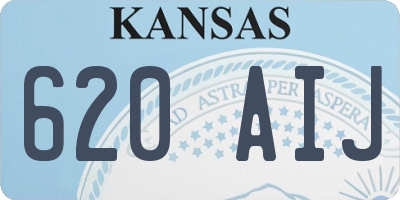 KS license plate 620AIJ