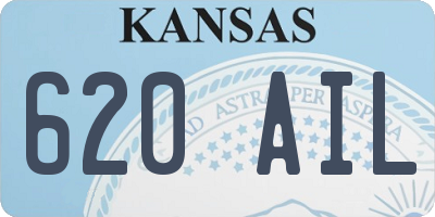 KS license plate 620AIL
