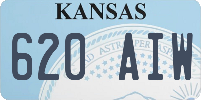 KS license plate 620AIW