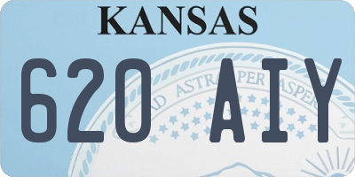 KS license plate 620AIY