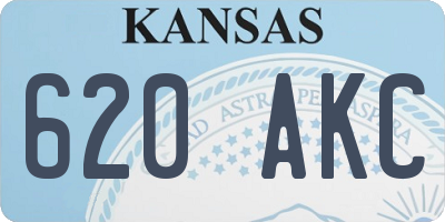 KS license plate 620AKC