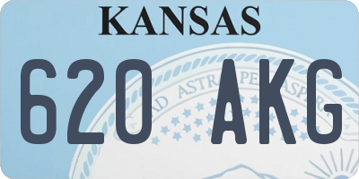 KS license plate 620AKG