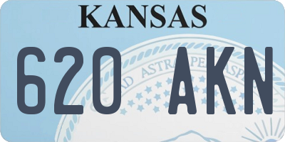 KS license plate 620AKN