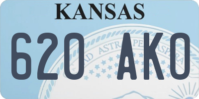 KS license plate 620AKO