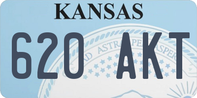 KS license plate 620AKT