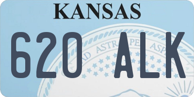 KS license plate 620ALK
