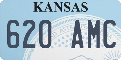 KS license plate 620AMC