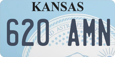 KS license plate 620AMN