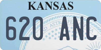KS license plate 620ANC