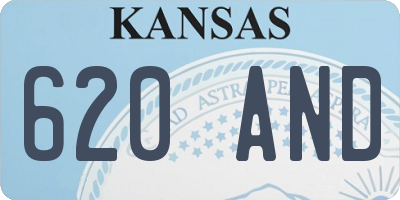 KS license plate 620AND