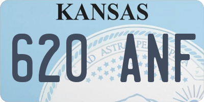 KS license plate 620ANF