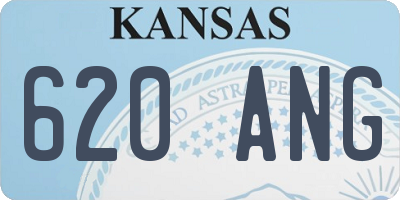 KS license plate 620ANG