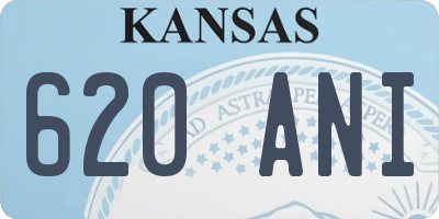KS license plate 620ANI
