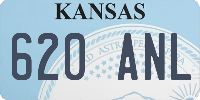 KS license plate 620ANL