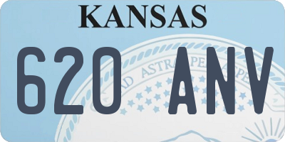 KS license plate 620ANV