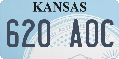 KS license plate 620AOC