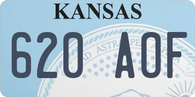 KS license plate 620AOF