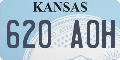 KS license plate 620AOH