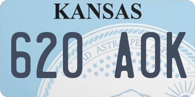 KS license plate 620AOK
