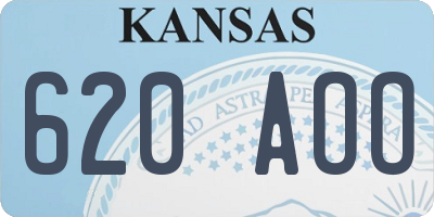 KS license plate 620AOO