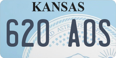 KS license plate 620AOS