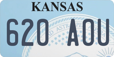KS license plate 620AOU