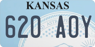 KS license plate 620AOY