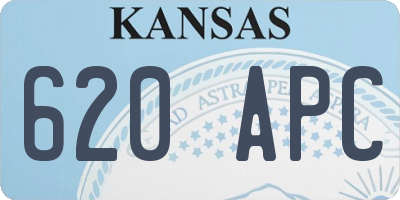 KS license plate 620APC