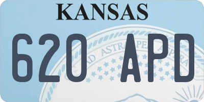KS license plate 620APD