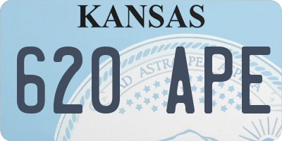 KS license plate 620APE