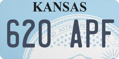 KS license plate 620APF