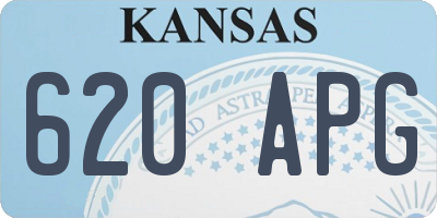 KS license plate 620APG