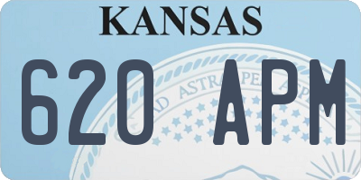 KS license plate 620APM